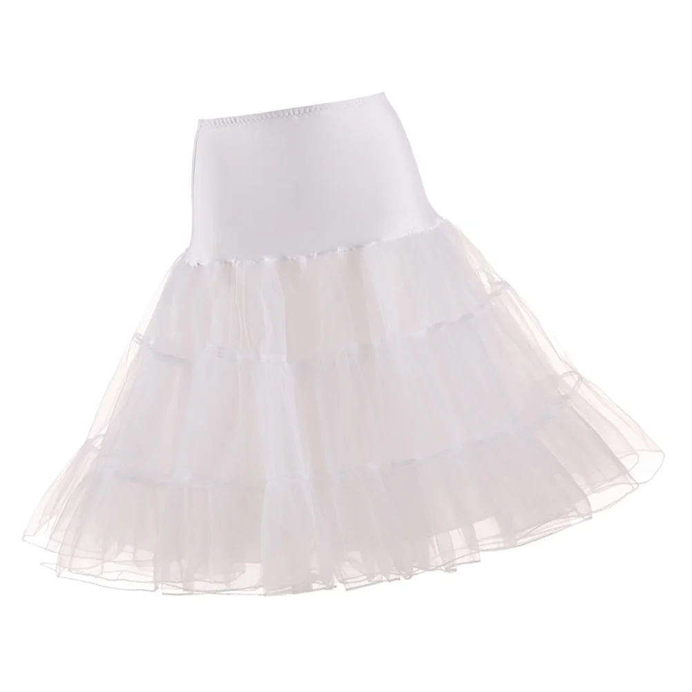 Hoopless Tutu Skirt Lace Dress for Women Underskirt Crinoline Short Petticoat Miss
