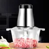 Electric Meat Grinder Food Processor with Bi-Level Blades Garlic Onion Chopper Large Capacity for Meat Nuts Onion Garlic 1