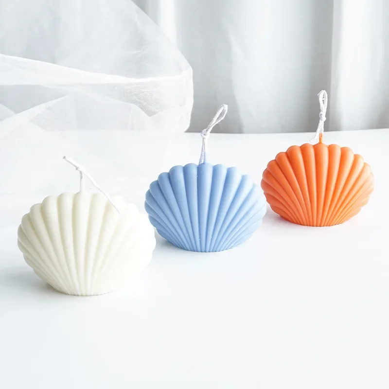 3D Marine Shell Candle Plastic Mold Handmade Aromatherapy Candle Making Supplies PC Acrylic Mould Kit Home Decor Gift