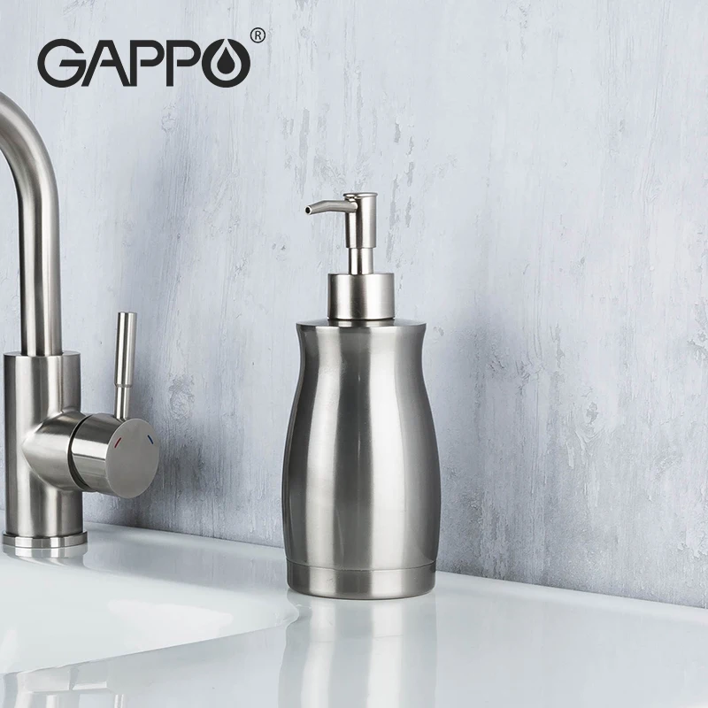 Gappo Stainless Steel Liquid Soap Dispenser Bottle Nickel Brushed Hand Soap Dispenser Bathroom Hardware Accessories Y35062