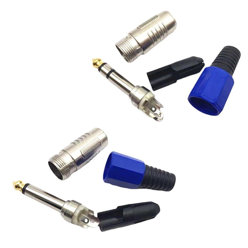 Premium 5-Piece 6.35mm Guitar Audio Cable Plug Set - Pro-Grade Signal Transmission