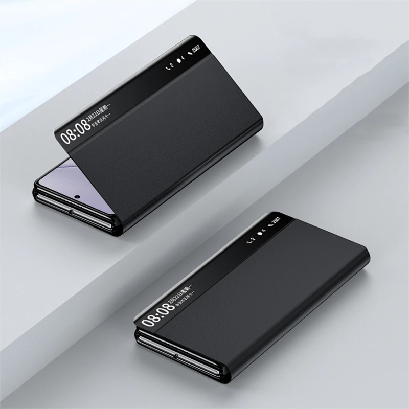 Luxury Genuine Leather Cover For Huawei Mate X5 X3 Case Smart Cover Folding Stand Bumper For huawei Mate X 5 Fashion Funda Coque