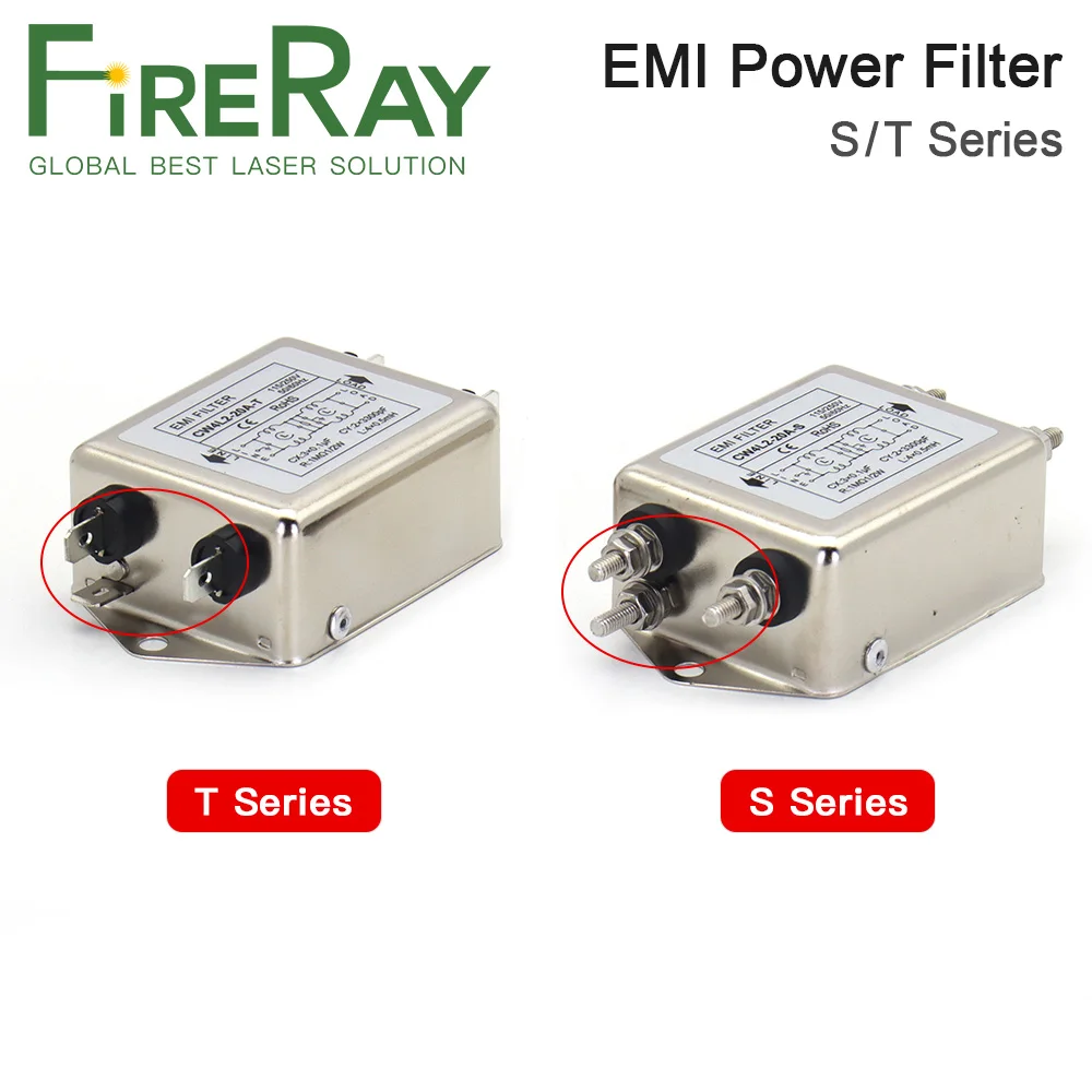FireRay 전원 EMI 필터 CW4L2-10A-T, S CW4L2-20A-T, S 단상 AC 115V, 250V, 20A, 50Hz, 60Hz