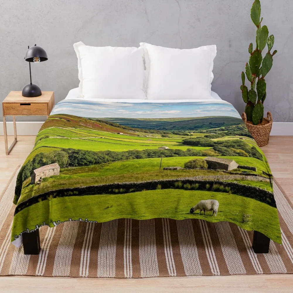 

Yorkshire Dales Throw Blanket Beach Blanket Fluffy Blankets Large Sofa Blanket