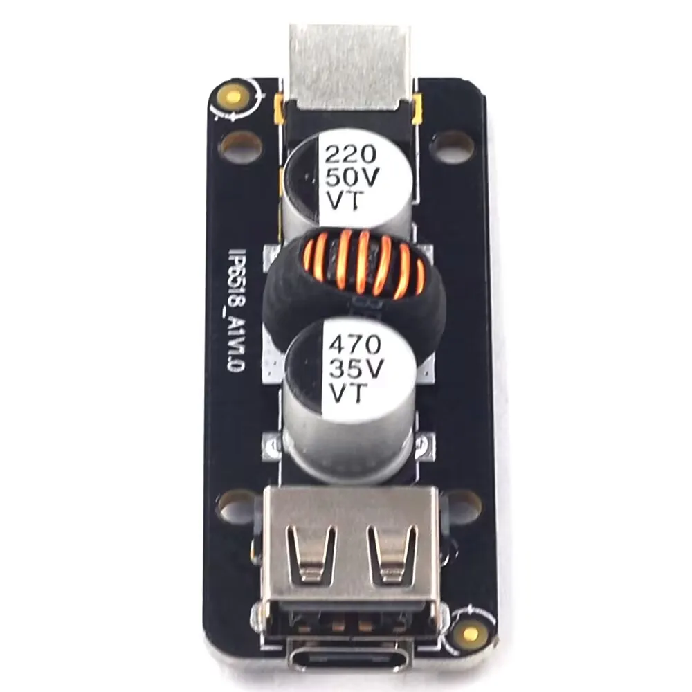 DC 고속 충전 스텝 다운 벅 전원 어댑터, 풀 프로토콜 충전 보드, 10.5V-32V-3V-20V, 45W, USB 및 C타입 QC3.0, IP6518