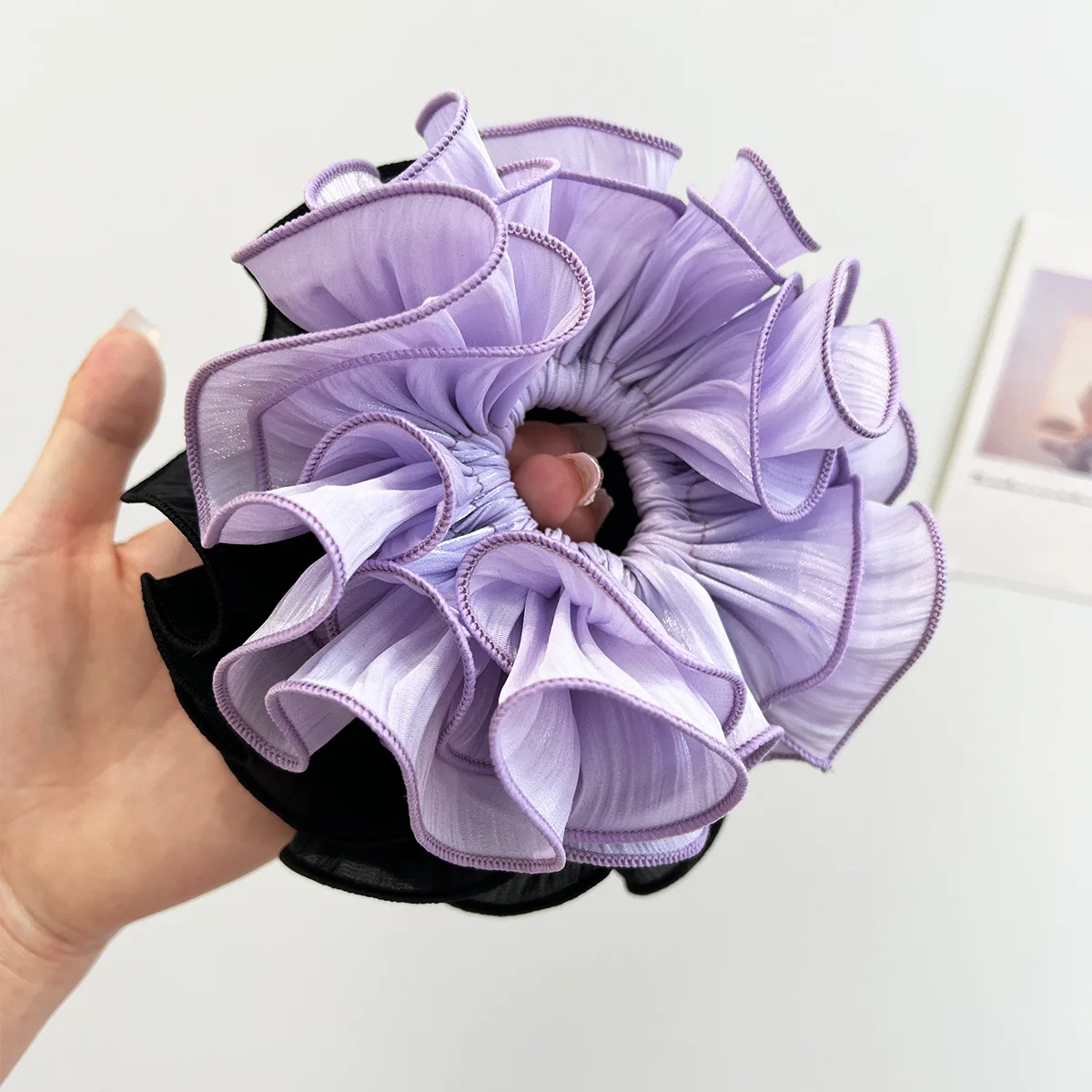 Ruffled Hair Scrunchies - Stylish Ponytail Holder and Hair Accessory