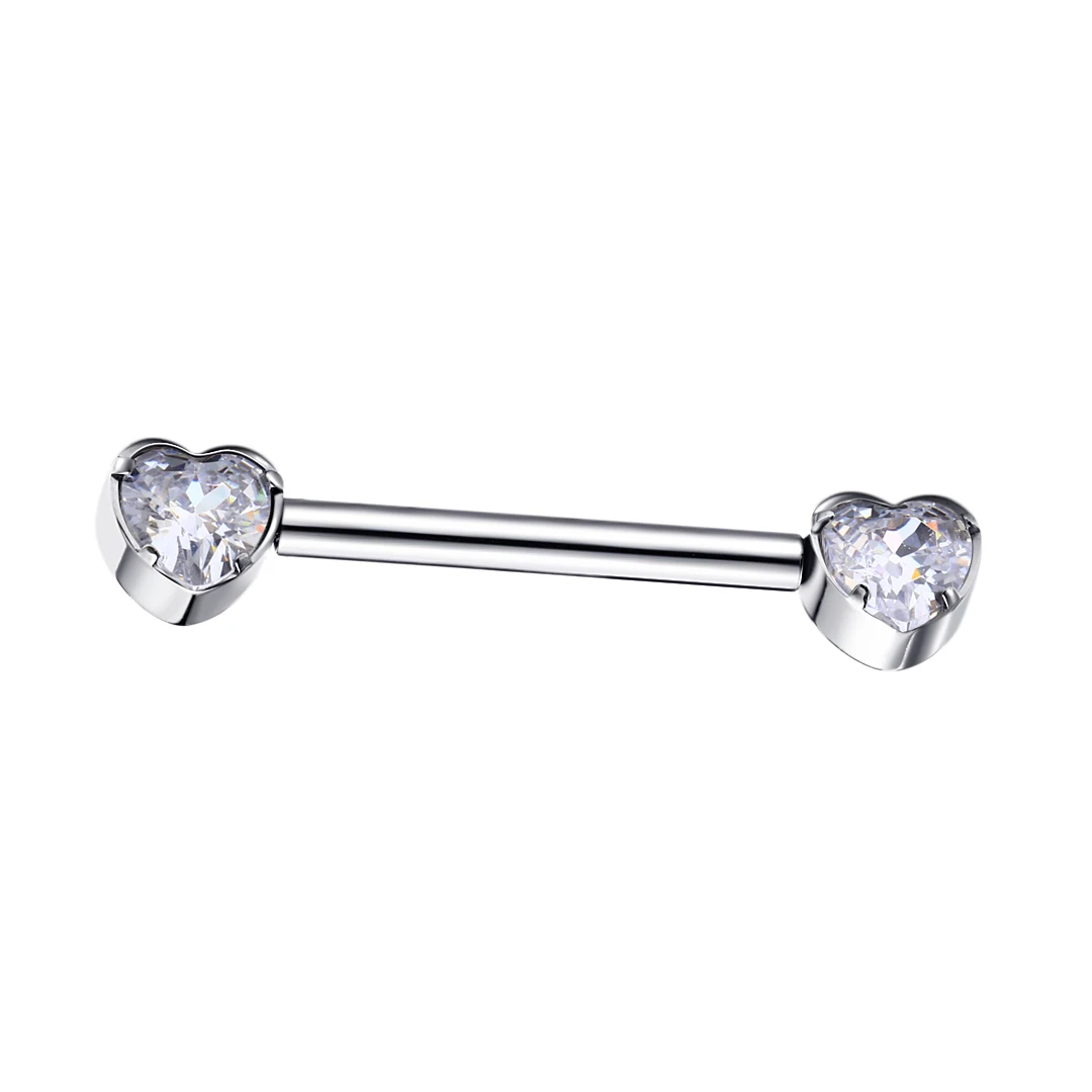 Fashion Heart Shape Nipple Ring Piercing Cute F136 Implant Grade