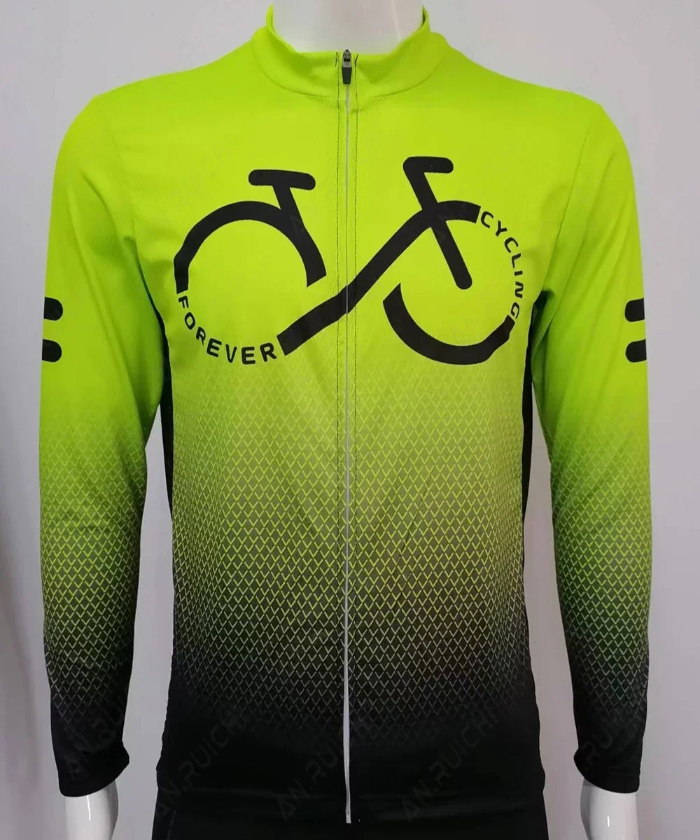 Conjunto de Jersey de Ciclismo de Color fluorescente, Ropa de