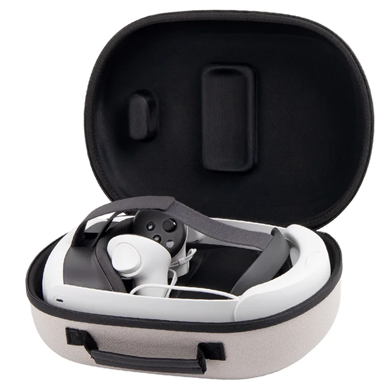 Eva Shell Duro Bolsa de Armazenamento com Malha para Meta Quest Travel Carrying Case Headconjunto Controllers Acessórios vr Novo
