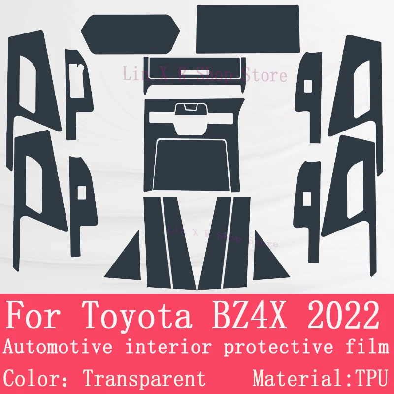 For TOYOTA BZ4X 2022 2023 Automotive Interior Screen Protective Film TPU  Anti-Scratch Gearbox Panel Dashboard Navigation