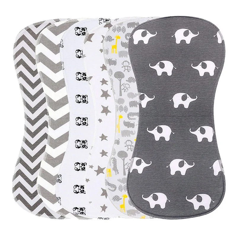 

100% Organic Cotton Baby Burp Cloths for Girls & Boys Absorbent Cotton Bibs 3 Layer Towels Burping Rags Pads Newborns Baby Bibs