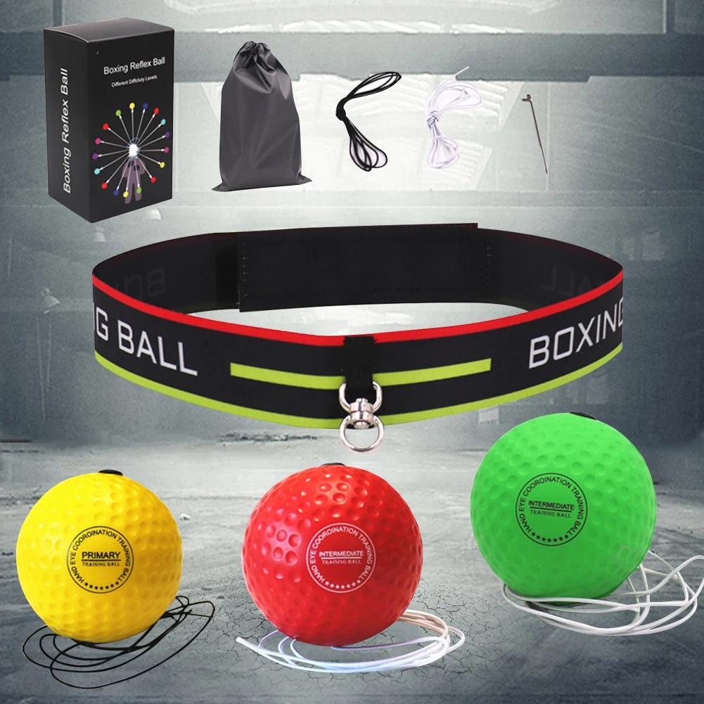 Boxing Speed Ball Boxing Head Ball Raising Reaction Reflex Speed Punch Ball Adjustable Boxing Speed Headband Punch for Adult Kids