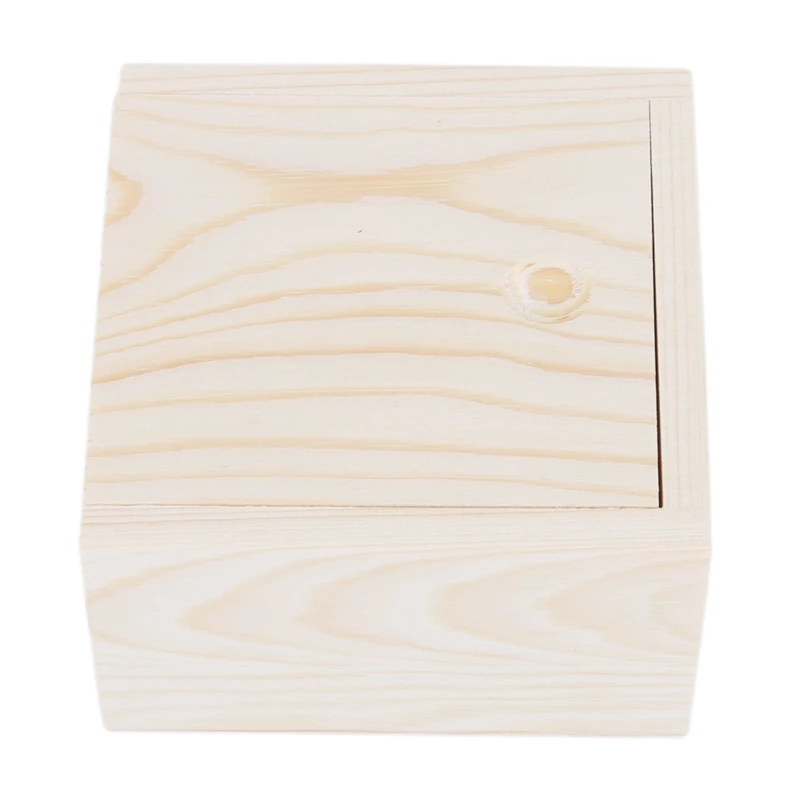 Handmade Jewelry Storage Box Wood Plain Candy Case Ring Organizer Crafts Case Color Handmade Soap Packaging Wooden Box 4