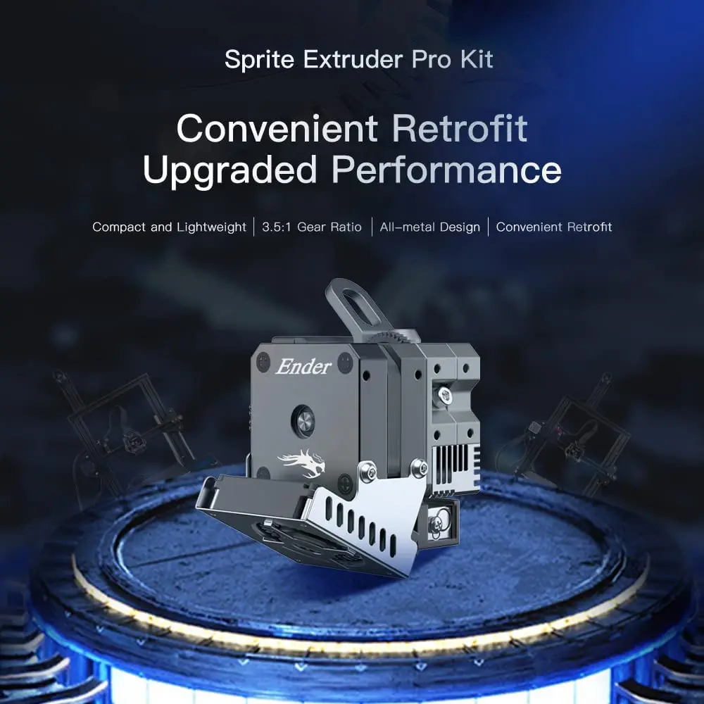3D Printer Parts CREALITY Sprite Extruder Pro Kit 300℃ High Temperature Printing 3:5:1 Gear Ratio Direct Drive Extrude For Ender-3 Series Printer
