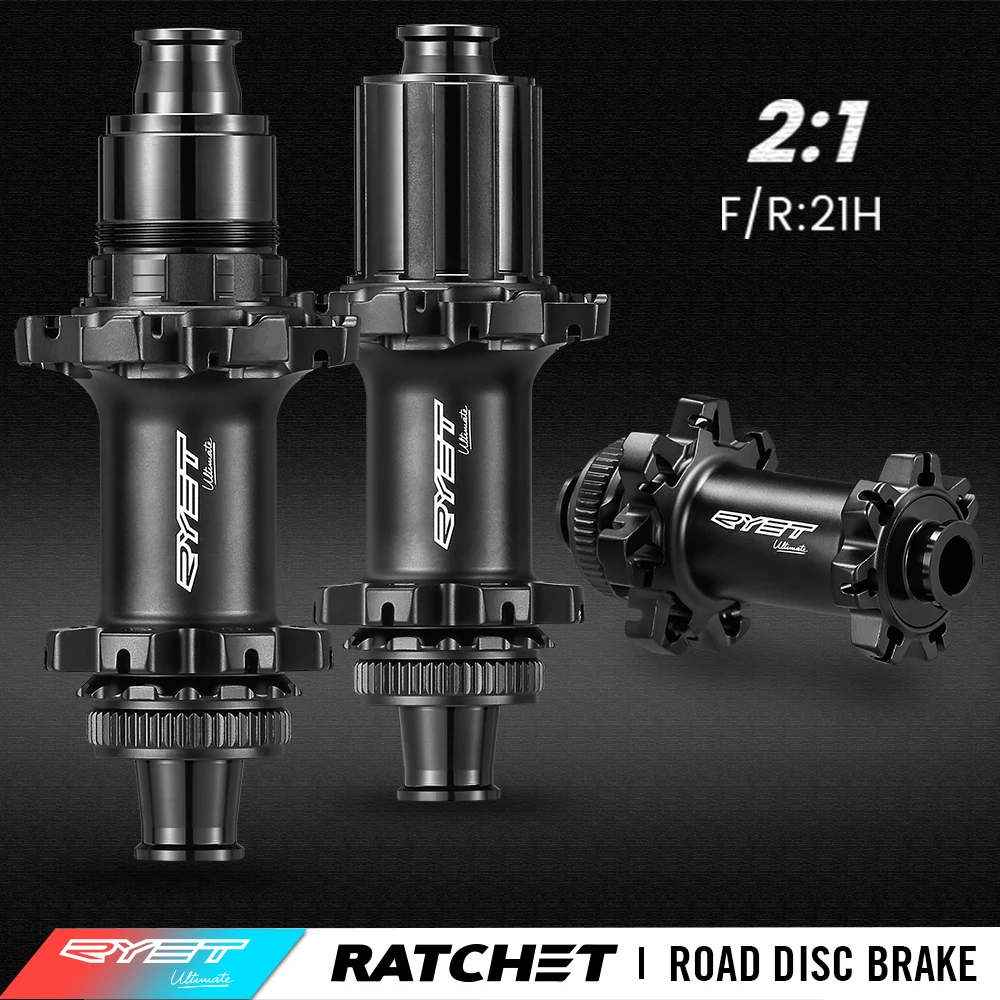 

RYET Road Bike Hub 2:1 Spokes Straightpull 21 Holes Disc Brake 36T Ratchet HG XDR Centerlock 21H Freehub 12x100 Bicycle Parts