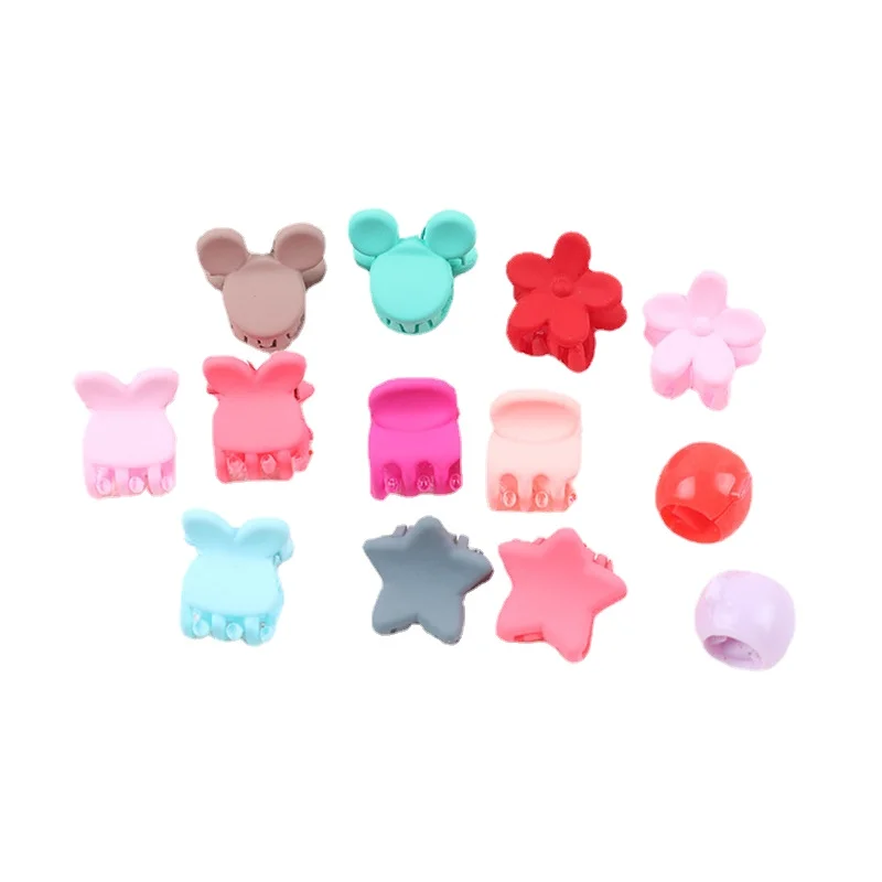 

Hot Summer Candy Color Colorful Star Bead Shaped Hair Claws for Women Popular Small Hair Clip