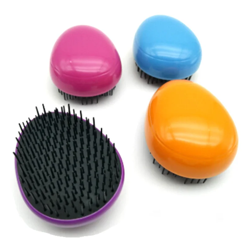 Hair Brush Women Shiny Egg Round Shape Comb Styling Tools Brush Anti-static  To Reduce Hair Loss Salon Hair Care Comb Travel - Combs - AliExpress