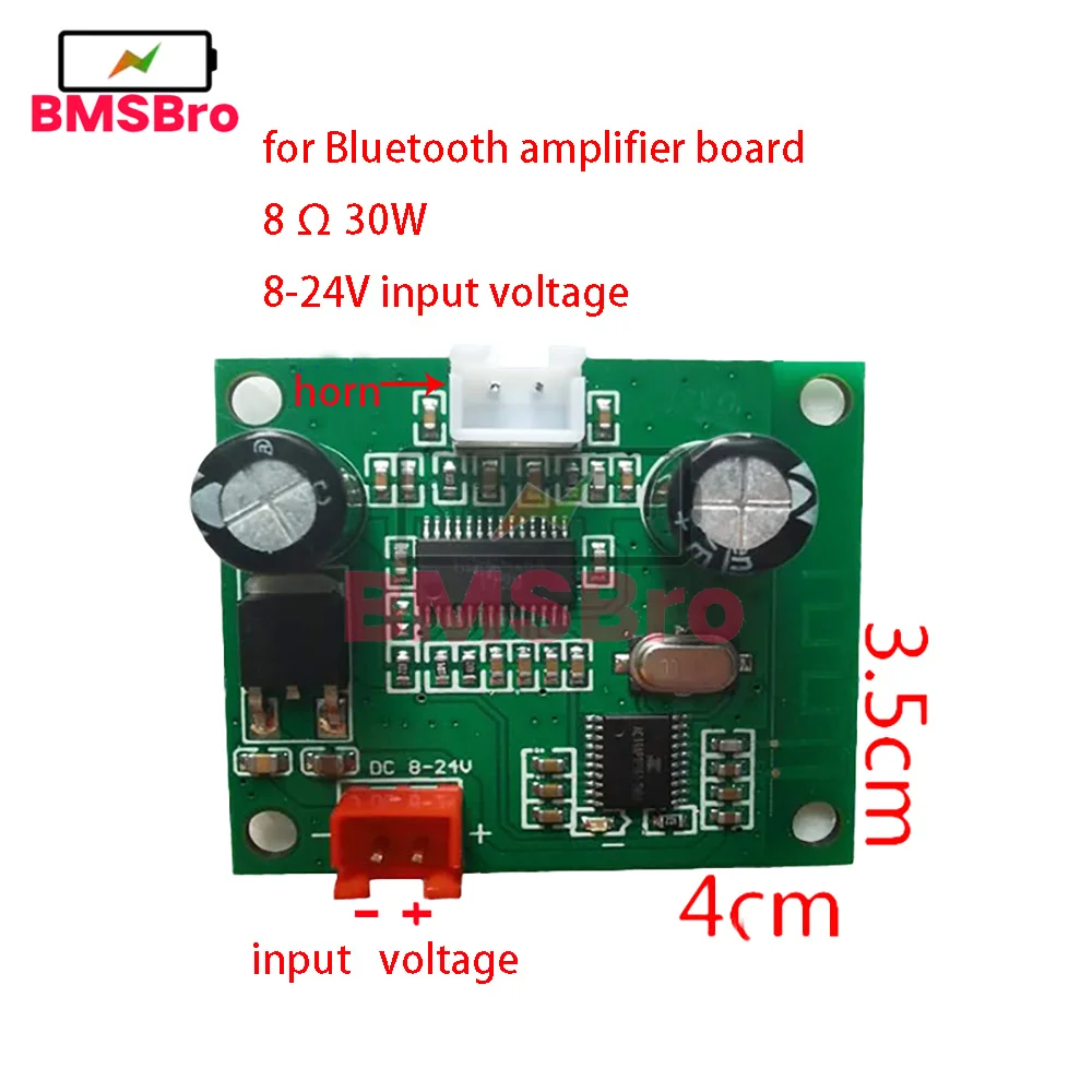 TWS Bluetooth 5.0 Audio Receiver Board 30W+30W Auto Pair Bluetooth Power Amplifier DC 8-24V for Car Speaker Subwoofer DIY 2PCS
