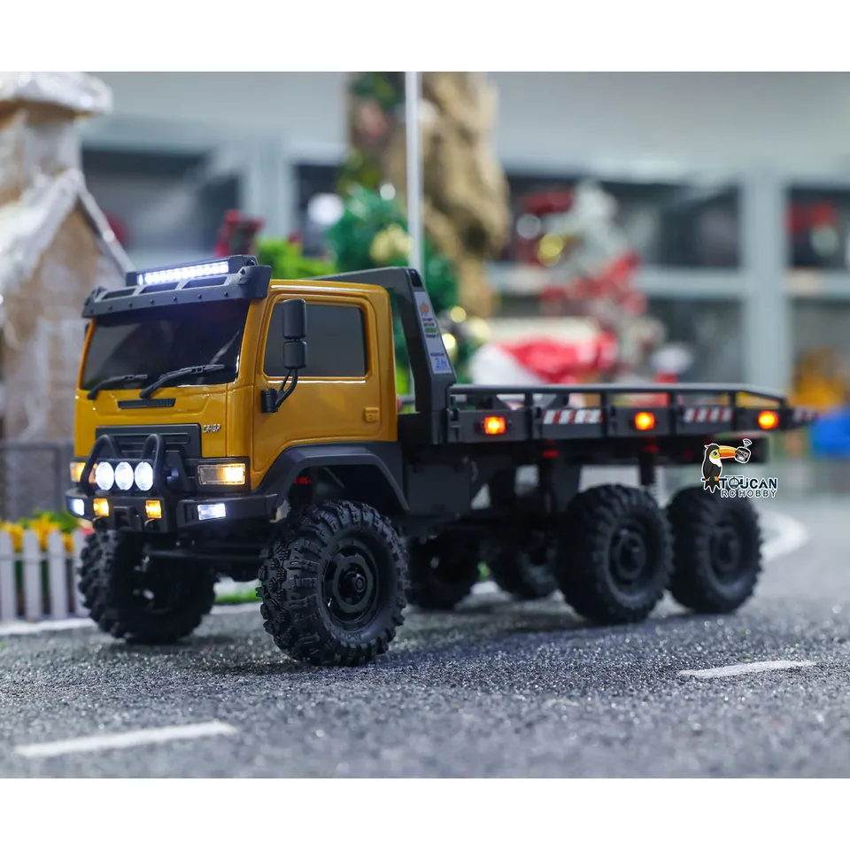 RTR 1/18 RC クローラー 6x6 フラットベッドトラック ロックカーホビー