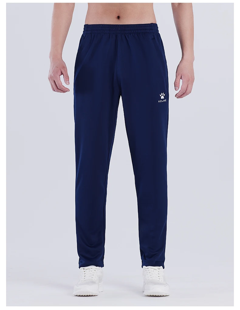 Kelme Fußball Trainings hose Männer hohe elastische Krawatte Füße lässig laufen gerade Bein Sport hose Outdoor-Training Fitness – Detail 24