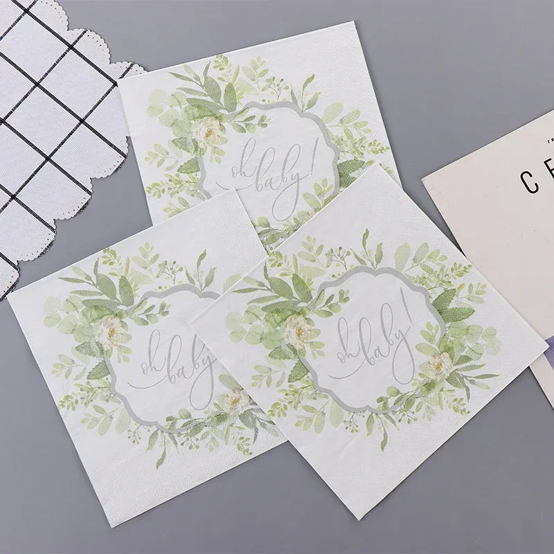 Forest Tissue Paper Colorful Printing Napkins Facial Tissue 2 Layers of 20pcs Mother and Baby Available Food-grade Wedding Paper