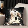Cushion Cover 45*45 CR7 Cristiano Ronaldo Couple Pillow Pillowcases for Pillows 40x40 Sofa Cushions Fall Decor Pillowcase 4