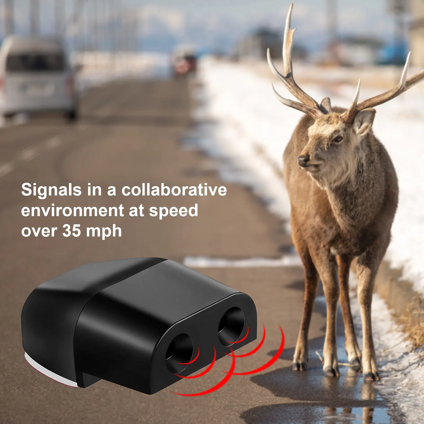 2Pcs Car Deer Whistle Device Ultrasonic Animal Repeller Warning