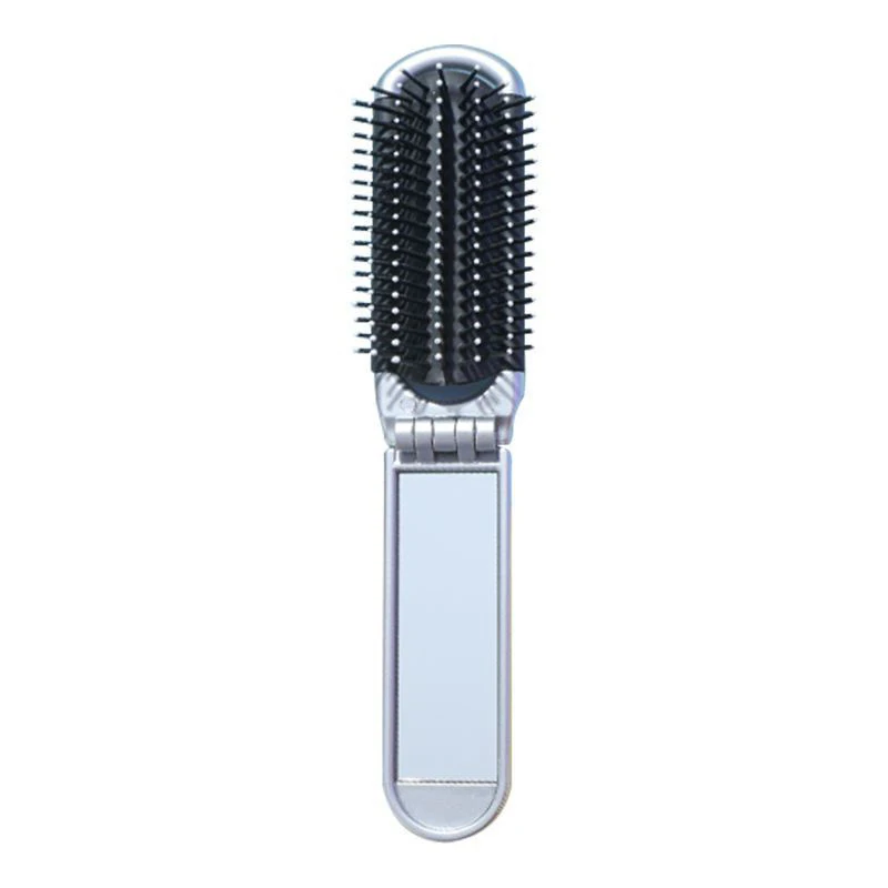 

2023 New Mini Hairbrus Folding Massage Comb Head Massage Anti-Static Portable Travel Hair Brush Girl Hair Combs With Mirror