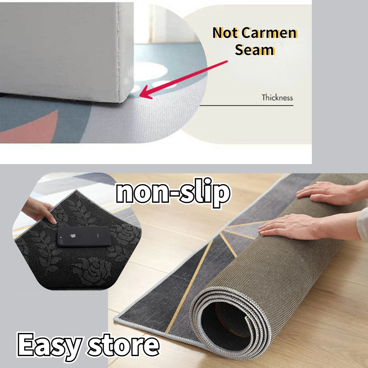 Modern Long Corridor Carpet Non-slip Washable Hall Runner Carpets Rugs Runway Home Decoration Hotel Hallway Rug Customizable Rug 5