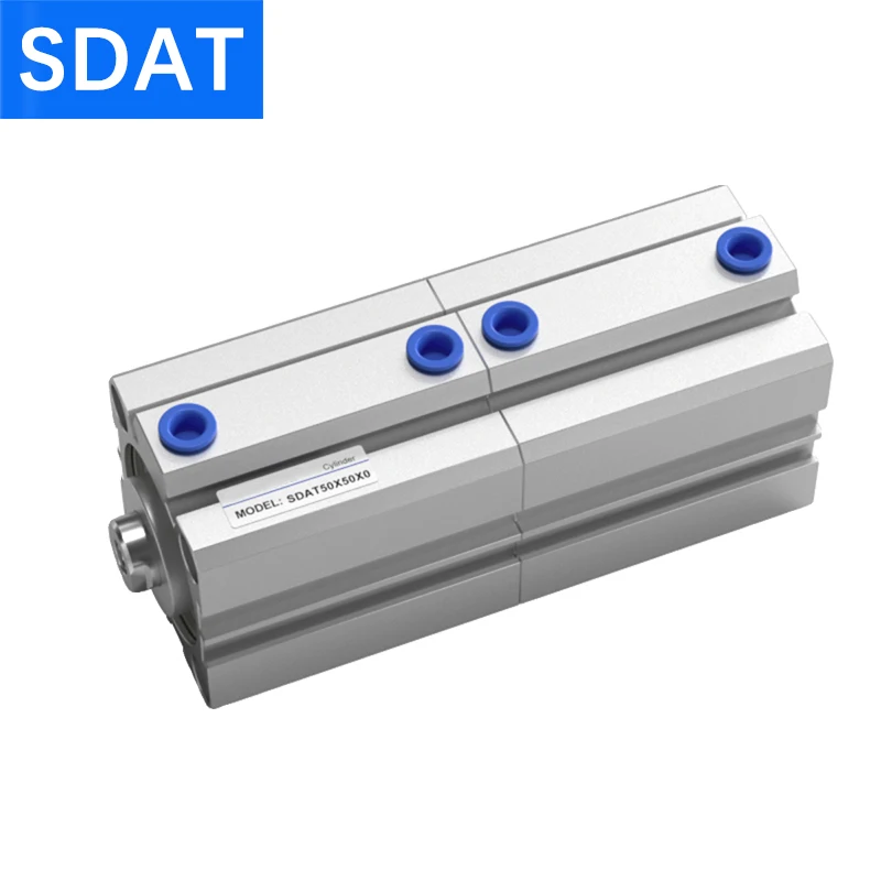 Sdat-cilindro Dobro da Força tipo do Duplex Furo 12 16 20 32 40 50 63 80 100 Curso 10 15 20 30 35 40 45 50 mm