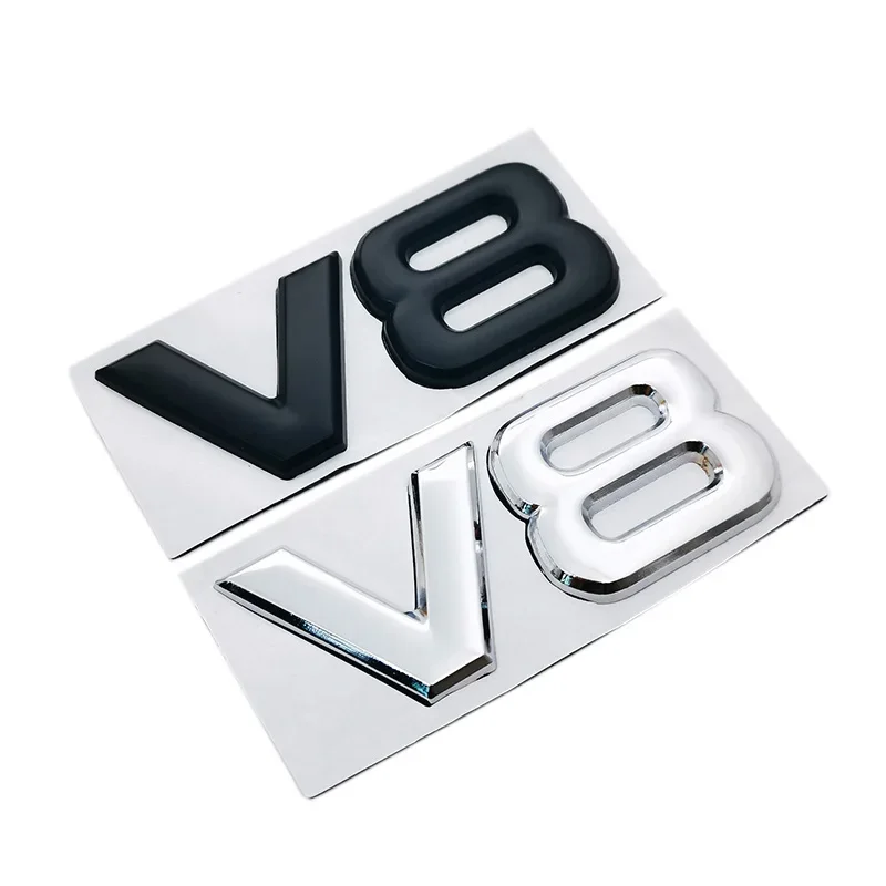 Metal Chrome V8 Vntage Car Auto Trunk Tailgate Rear Emblem Badge Decal Sticker E