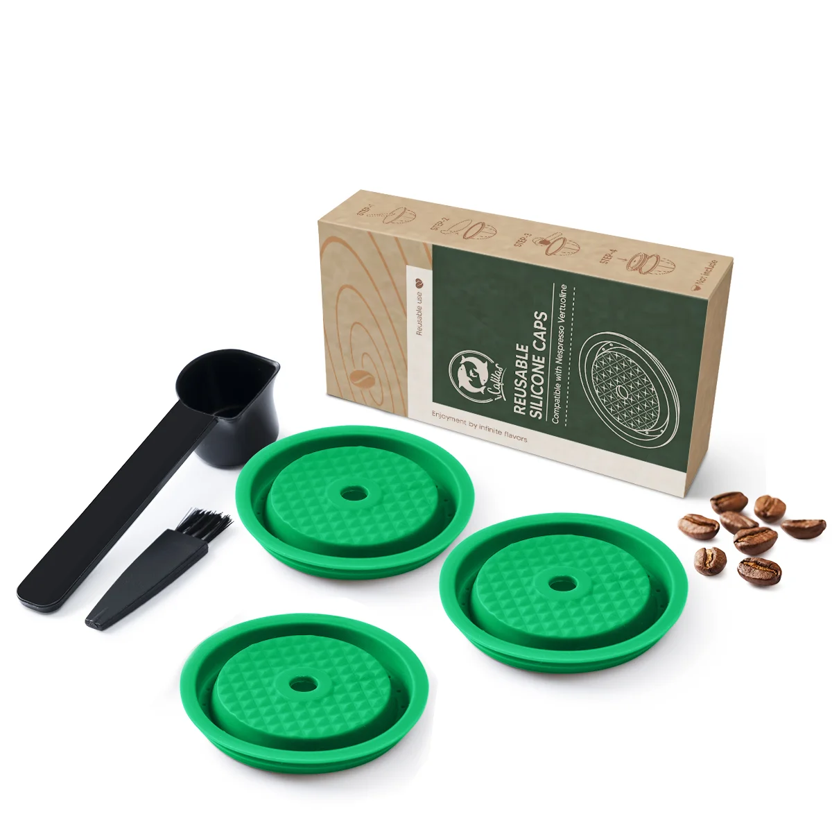 Reusable Coffee Capsule Lid Pod Cover 