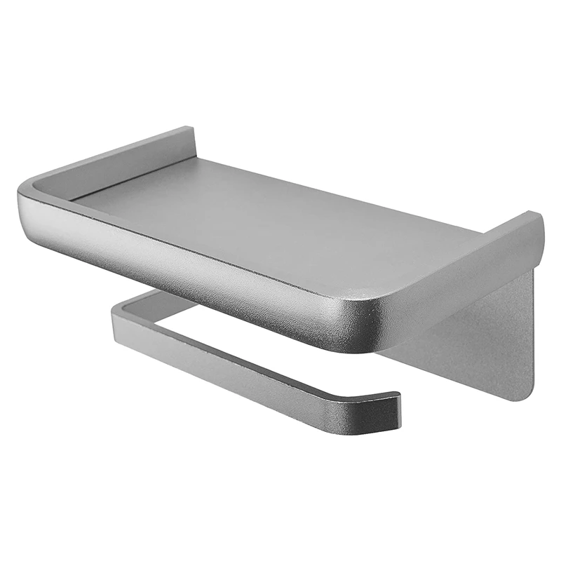 

Держатель для бумаги ABSF Toliet с полкой для телефона для ванной комнаты, настенный диспенсер для туалетных рулонов с полкой