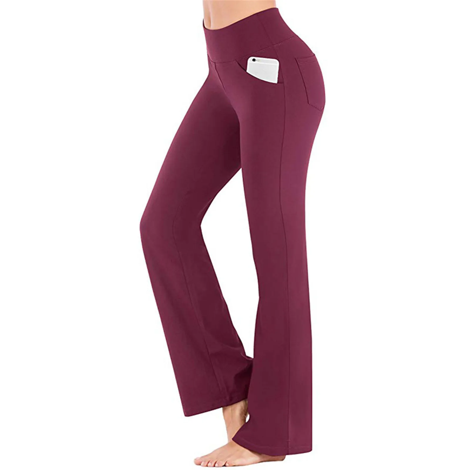 

Women Solid Color High Waist Wide Leg Long Pants Yoga Dance Trousers Wide Leg for yoga running jogging gymnastics