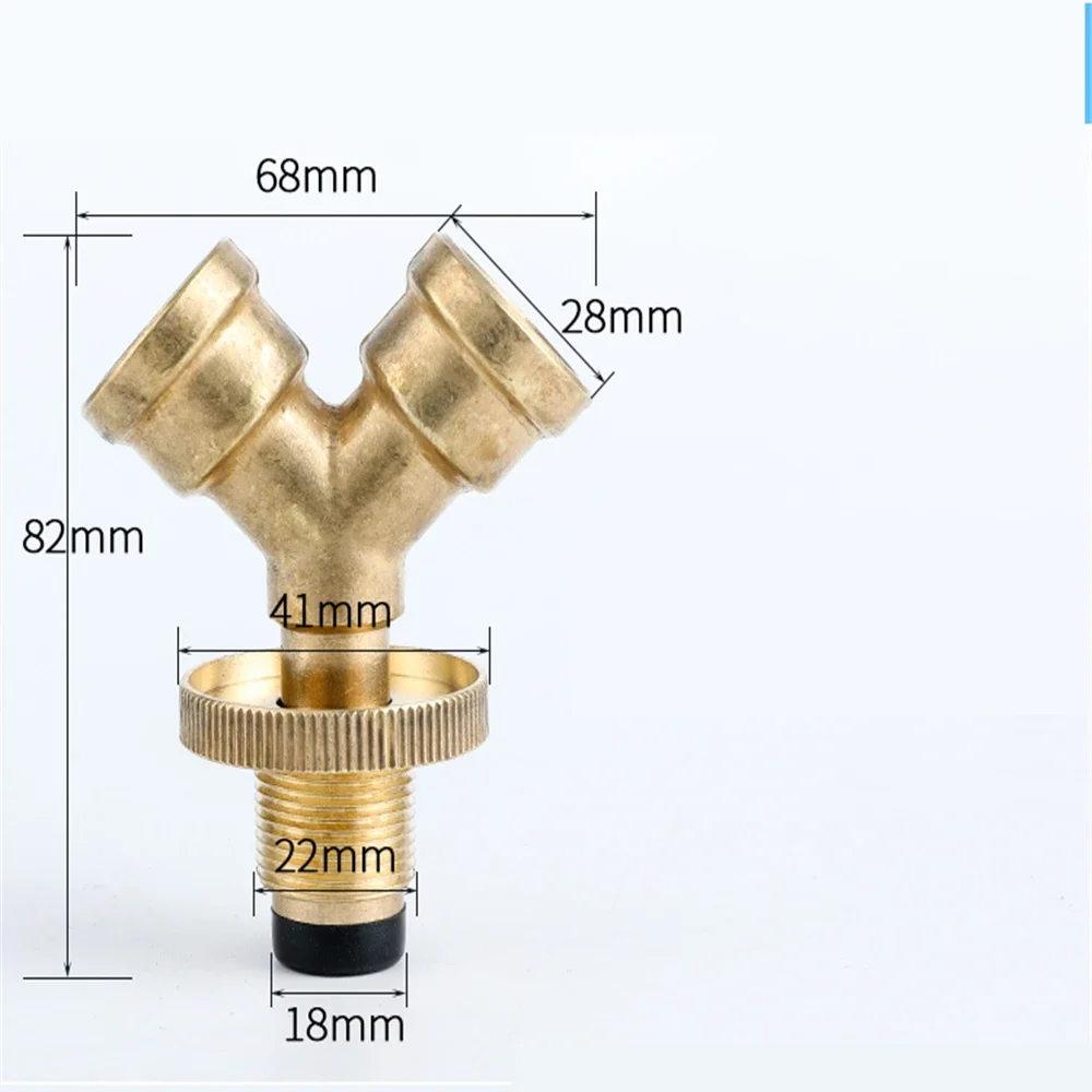 Cylinder One Outlet Two Interface Conversion Full Copper Joint Three-way Valve Low Pressure High Pressure Relief Valve