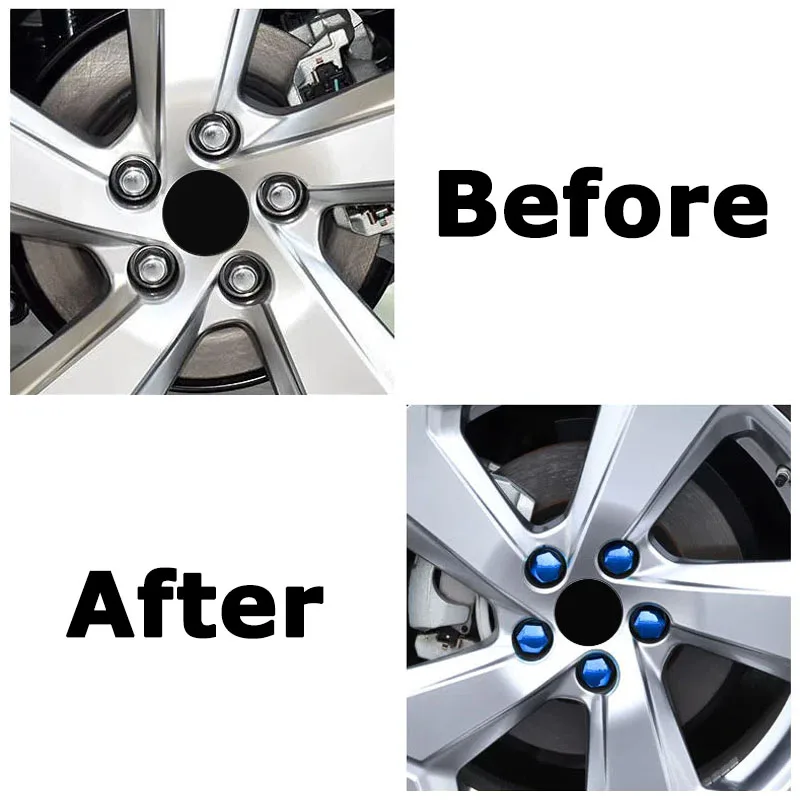 Wheel Nut Caps Car Wheel Tire Nut Caps 20Pcs/set 17/19/21mm Auto Tyre Hub Anti-Rust Dustproof