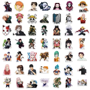 10/30/50/100PCS Mix Cartoon Anime Stickers Naruto One Piece Dragon Ball Decals DIY Laptop Phone Luggage Car Sticker for Kids Toy 6