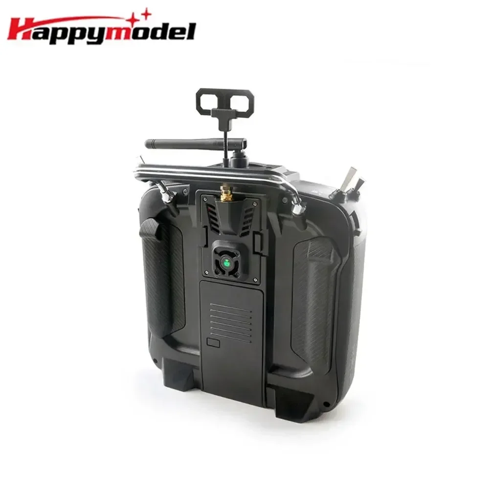 Module Micro TX HappyModel ES24TX Pro 1000mW 2.4G ExpressLRS installé sur une radio FPV avec ventilateur visible