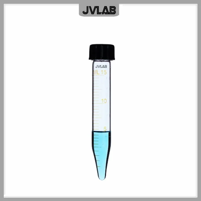 Glass Centrifuge Tube 15 ml Glass Test Tubes With Screw Cap & Scale Resistant High Temperature Tube Diameter 18mm 10/PK plastic test tubes