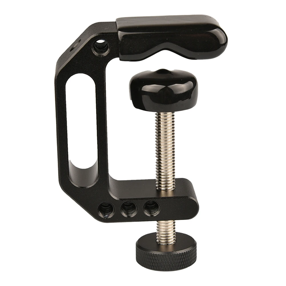 Camera Mount Clamp Heavy Duty G Clamp Desktop With 1/4" 3/8" Thread Holes For Monitor Camera