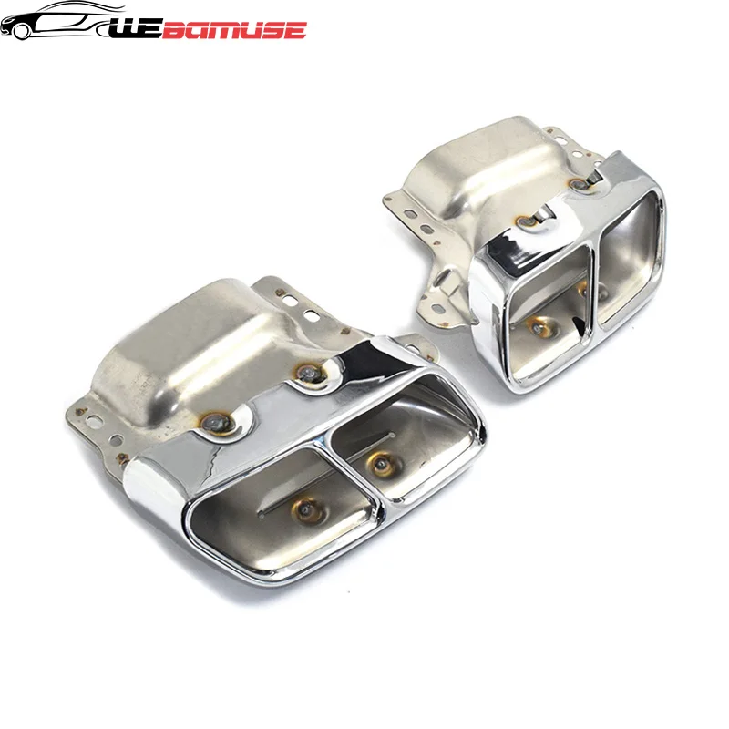 For Mercedes-Benz W176 A180 A200 A260 Muffler Tailpipe Upgrade A45 Bumper Stainless Steel Square Exhaust System