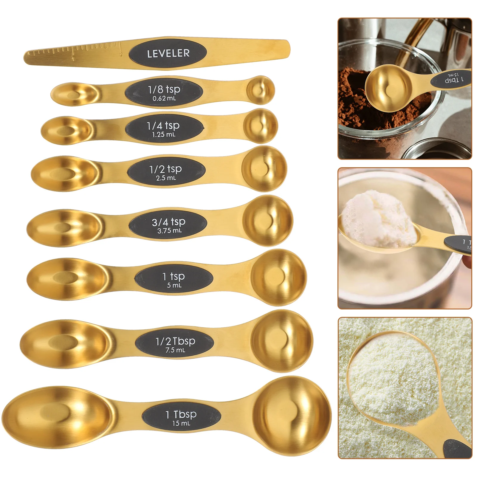 Measuring Spoon Set Cup Teaspoon Decorative Spoons Mini Scoops Coffee Measurement Multifunctional Salt with Tool