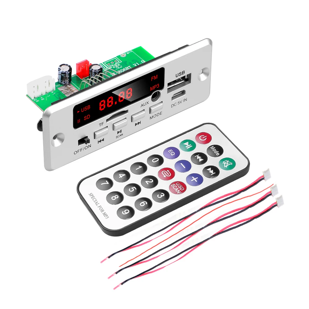 50W Amplifier MP3 Decoder Board Bluetooth 5.0 Car MP3 Player USB Recording Module TF FM AUX Radio 5V For Handsfree Speaker car multimedia player,car music player,mp3 music player