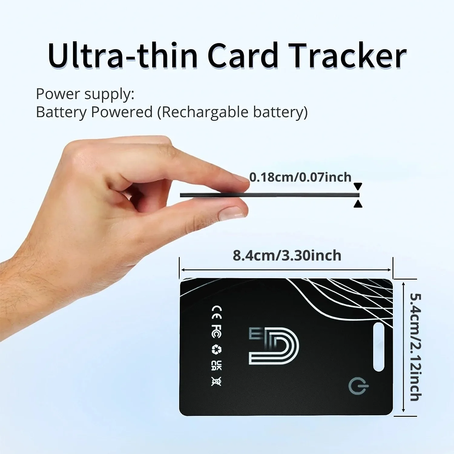 Bluetooth Wallet Tracker Card ultra thin Wireless Charging Works with thumbnail 7