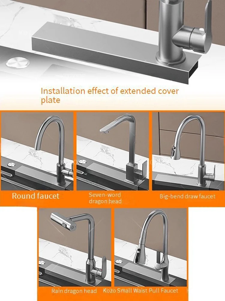 Description Picture 4 of itemKitchen Sink Waterfall Faucet Modification Replaces Ordinary Pull-out faucet With The Same Size Tap Kitchen Accessories