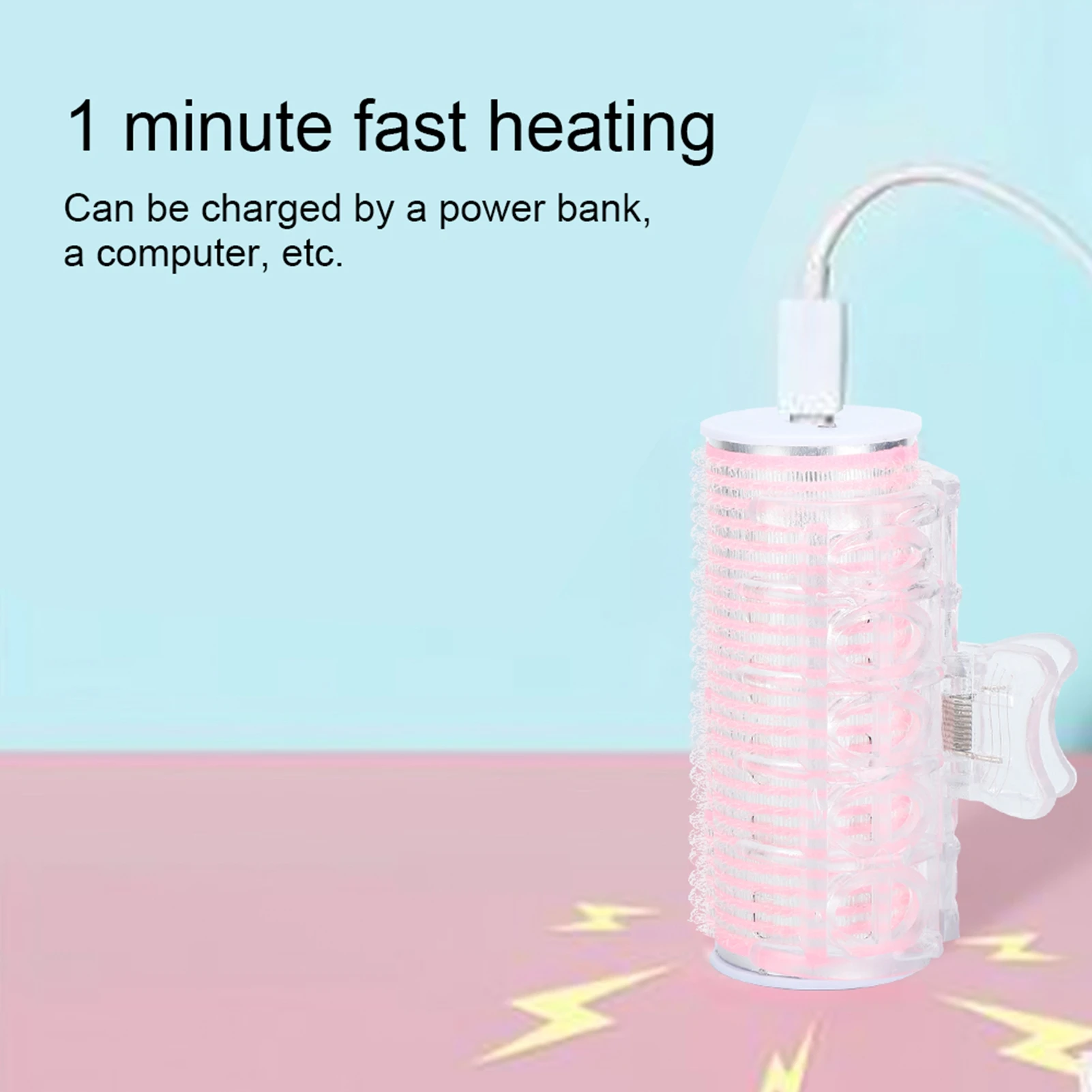 Hair Styling Tool Hair Curling Tools USB Portable Hair Roller Bangs Curling Hair Styling Tool Mini Electric Curler Hairstyle Pro Salon Curling Tools Set