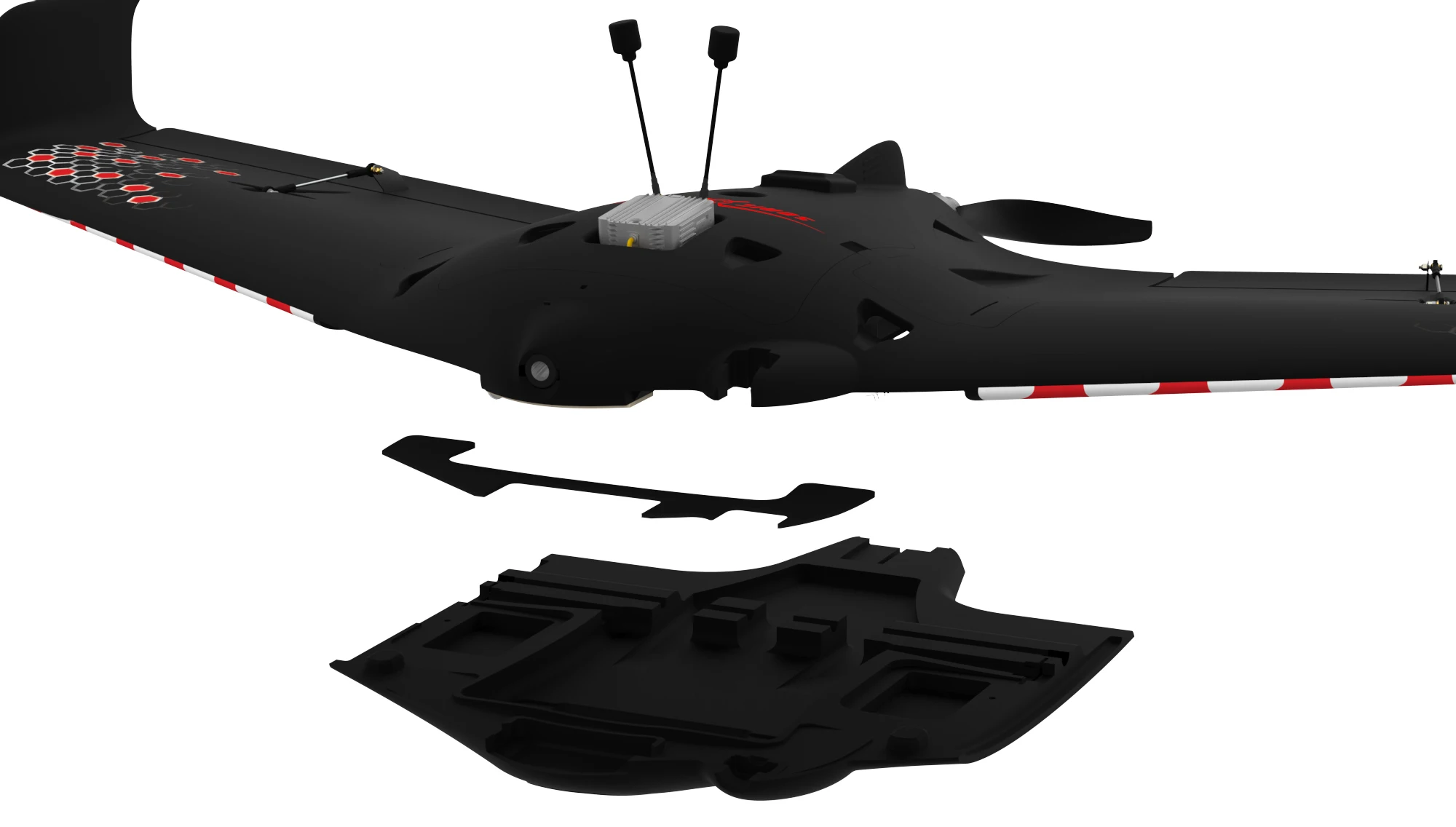 Avion RC EDF 70mm KIT Jaune 6S 12Blade PNP Volant