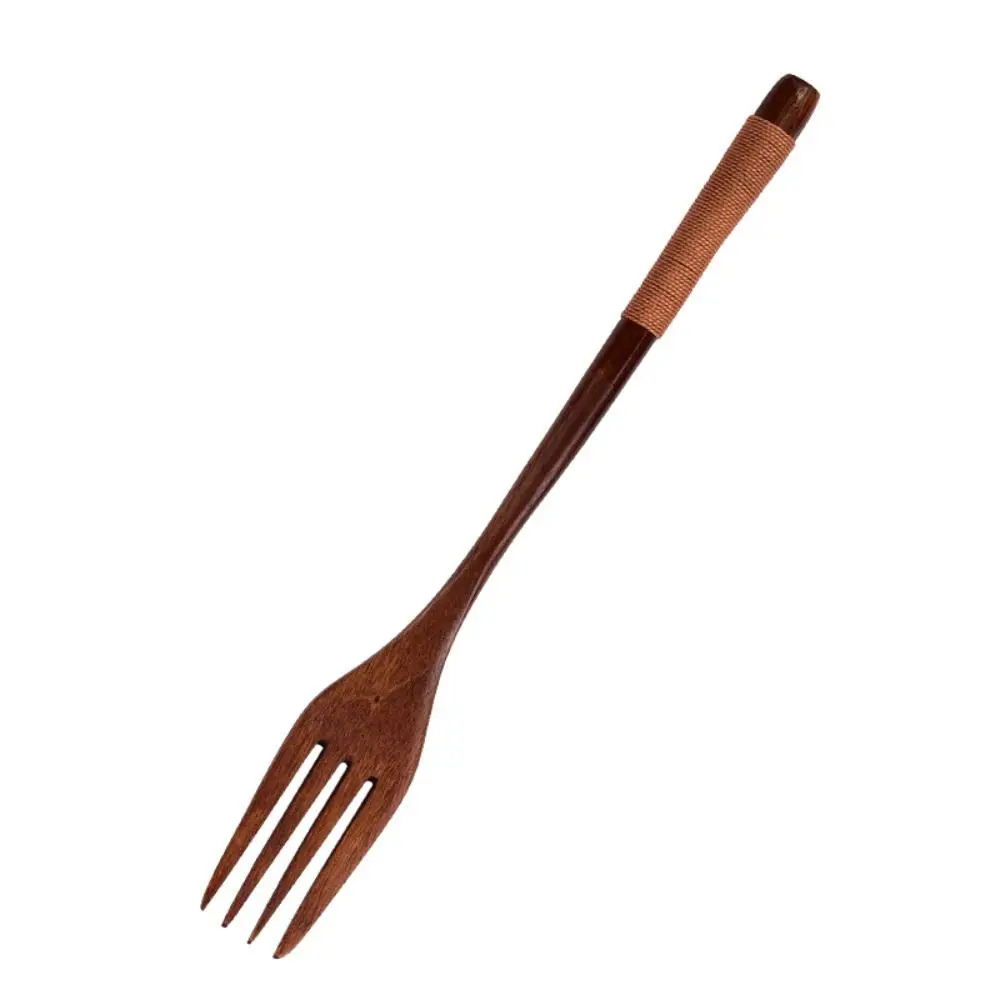 Natural Wooden Spoon Handmade Dinner Kit Wooden Fork Kitchen Accessories