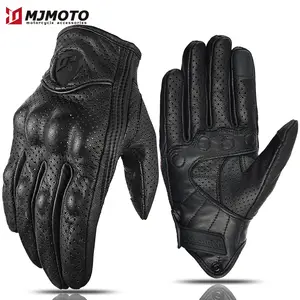 Guantes impermeables de cuero PU para motocicleta, manoplas para pantalla  táctil, para conducción de ATV, carreras de carretera, invierno, para hombre  - AliExpress