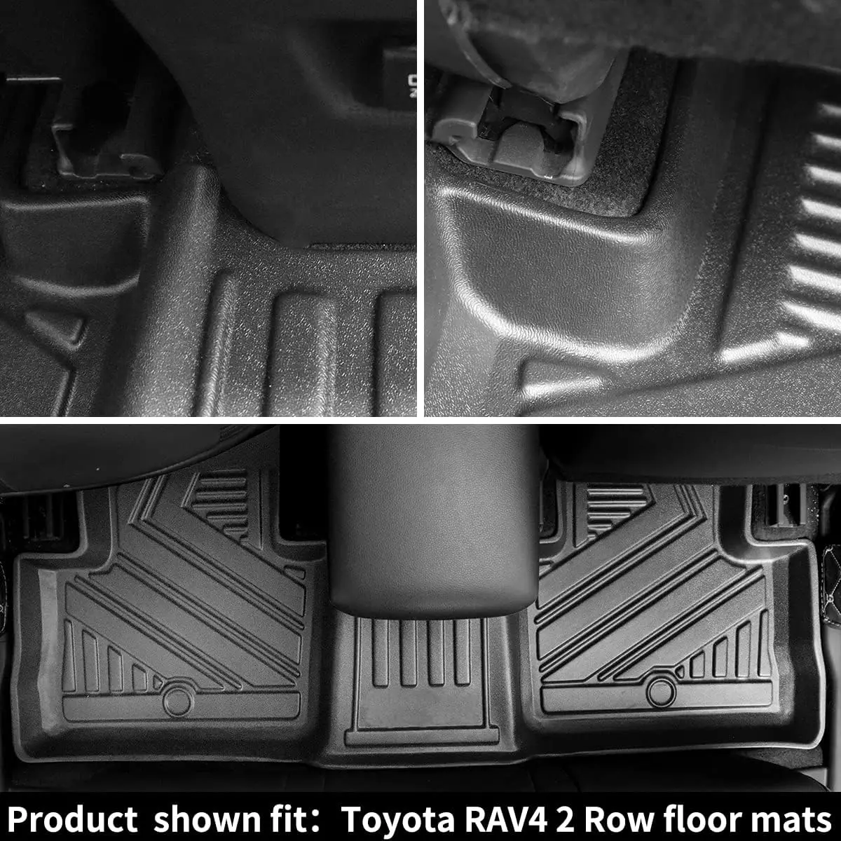 GAFAT Compatibel met Toyota RAV4 PHEV Plug-In Hybrid 2023 2024 2025 Vloermatten, TPE All-Weather Vloermatten voor RAV4 PHEV, Rubberen Matten Origineel 3D-Scannen Hoge Rand 6-10 CM, RAV4 Accessoires
